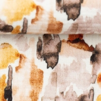 Musselin "Thea" Camouflage | erdtöne weiß